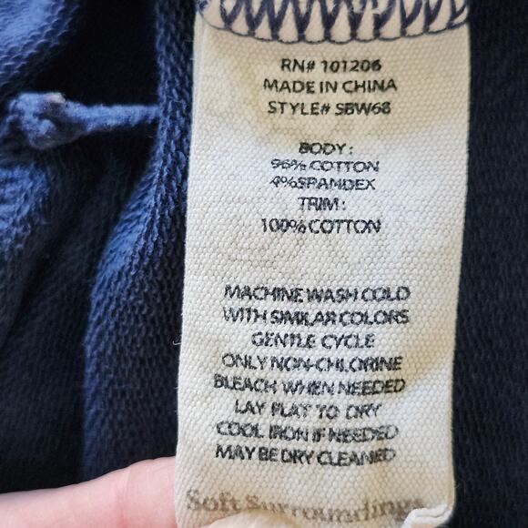 Soft Surroundings Blue Pull on Cotton Spandex Top with Gathered Trim Size 2X - Picture 5 of 10